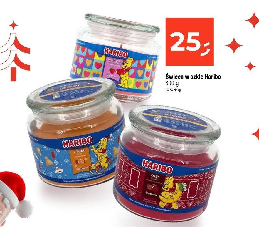 Świeca w szkle winter fun Haribo promocja