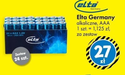 Baterie alkaliczne Elta Germany AAA promocja w Tedi
