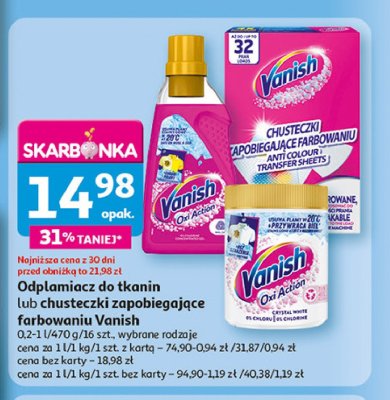 Odplamiacz w p艂ynie Vanish oxi action promocja