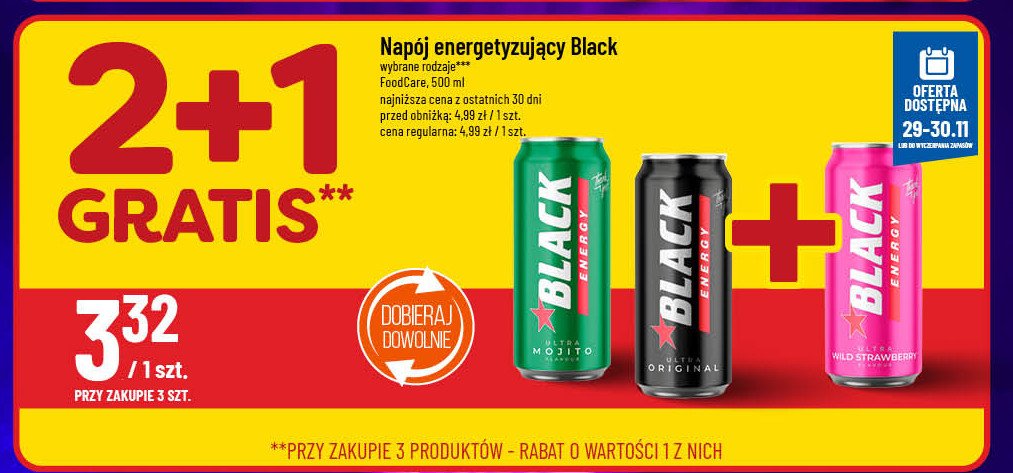 Napój energetyczny classic Black promocja