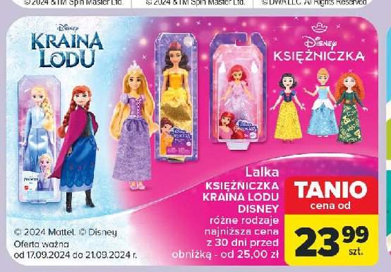 Lalka anna frozen Mattel promocja w Carrefour Market