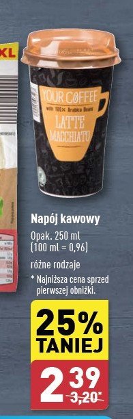 Napój latte macchiato Moreno your caffe promocja