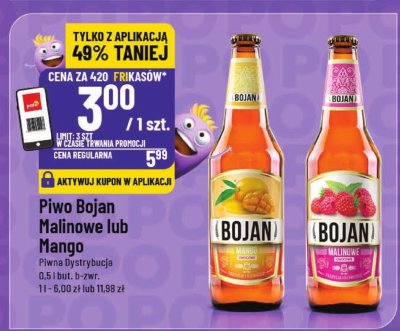Piwo Bojan Malinowe promocja w POLOmarket