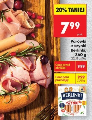 Parówki z szynki, 360 g promocja w Biedronka