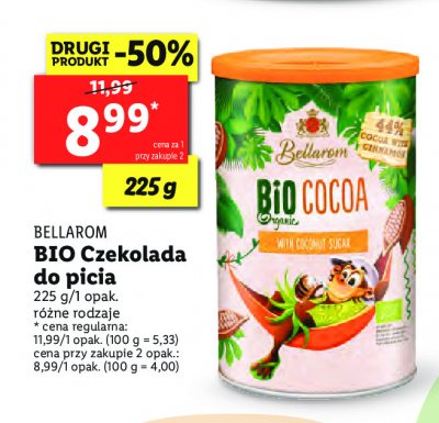 Czekolada do picia 44% kakao Bellarom promocja