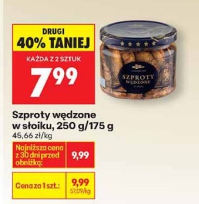 Szproty wędzone w słoiku promocja w Biedronka