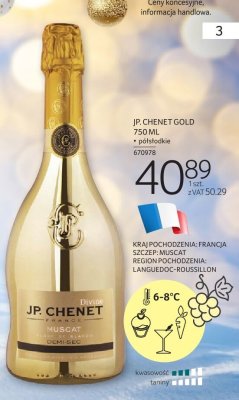 Wino JP CHENET GOLD 750 ML promocja w Selgros