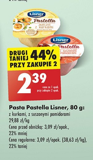 Pasta z suszonymi pomidorami Lisner pastella promocja