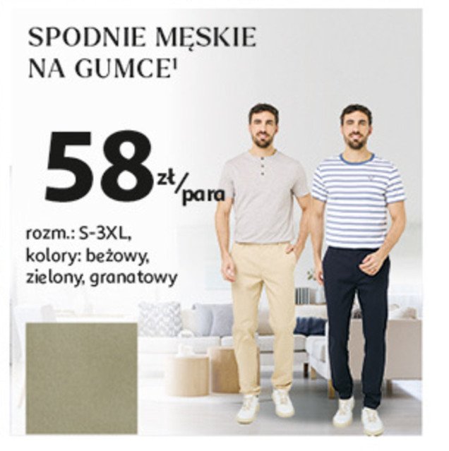 Spodnie męskie s-3xl Auchan inextenso promocja