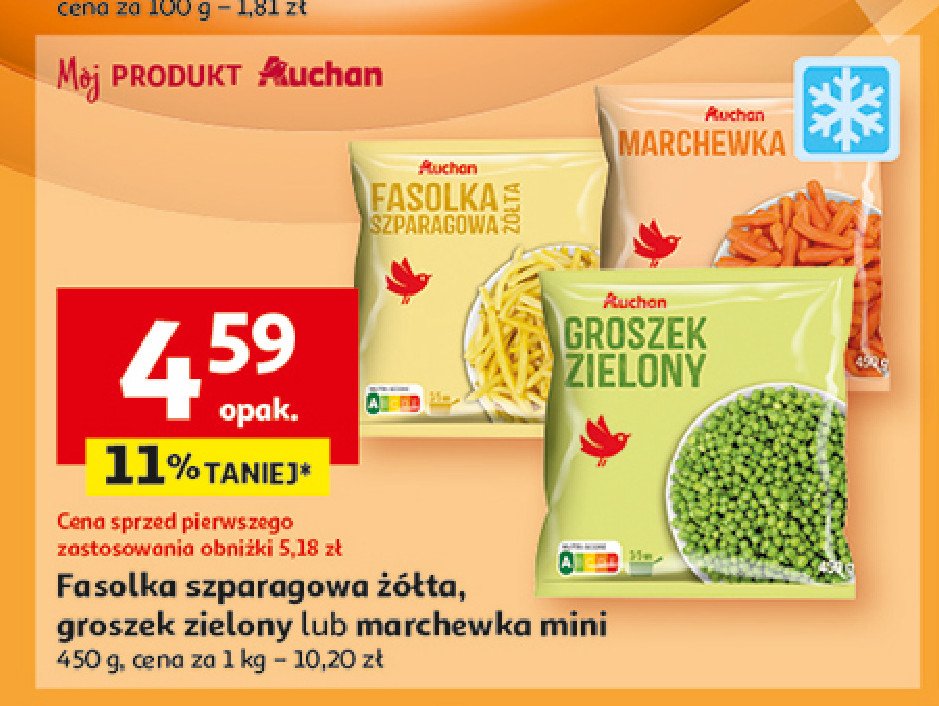 Marchewka mini Auchan różnorodne (logo czerwone) promocja w Auchan