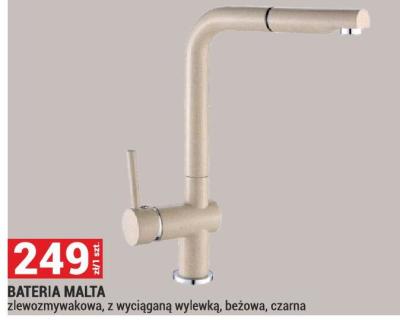 Bateria MALTA zlewozmywakowa, z wyciąganą wylewką, beżowa, czarna promocja w Merkury Market