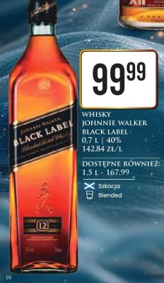 Whisky Black Label 0,7 l Johnnie Walker promocja w Dino