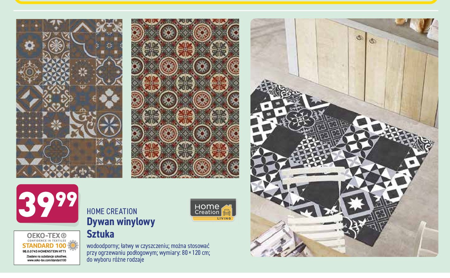 Dywan winylowy 80 x 120 cm Home creation promocja