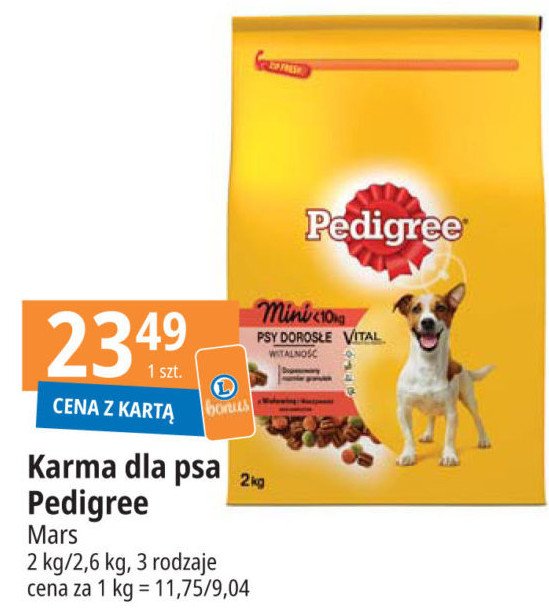 Karma dla psa z drobiem i warzywami Pedigree promocja