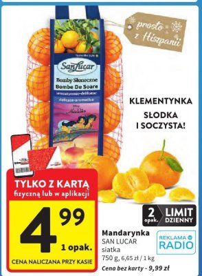 Mandarynka  siatka 750 g promocja w Intermarche