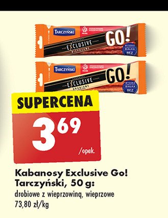 Kabanos drobiowy Tarczyński exclusive go! promocja