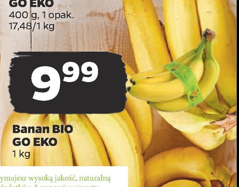 Banany bio Go eko promocja