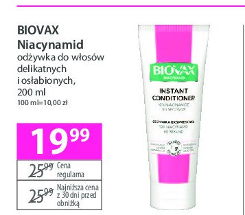 Odźywka do włosów Biovax niacynamid promocja