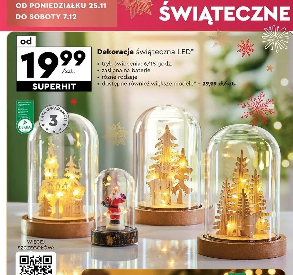 Dekoracja świetlna 100 led promocja w Biedronka