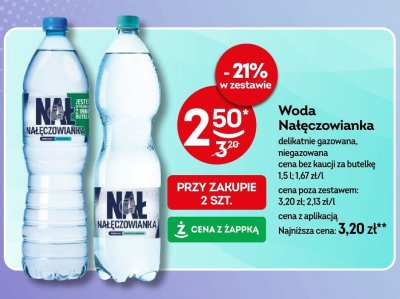 Woda Nałęczowianka delikatnie gazowana, niegazowana promocja w Żabka