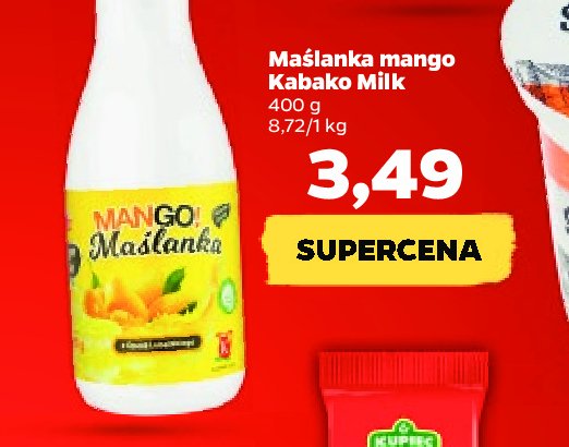 Maślanka mango Kabako milk promocja