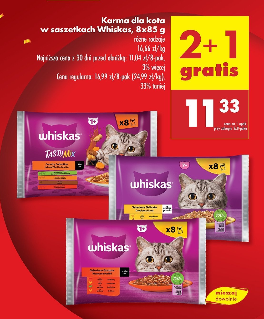 Karma dla kota drobiowa Whiskas promocja