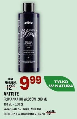 Płukanka do włosów Artiste Perfect Blond promocja w Drogerie Natura