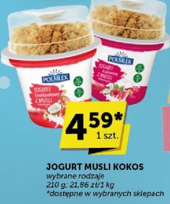 Jogurt Musli Kokos Polmlek wybrane rodzaje 210 g promocja w ABC