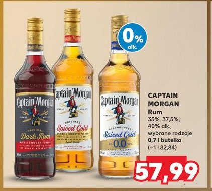 Rum bezalkoholowy Captain morgan spiced gold promocja w Kaufland