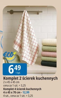 Komplet 2 ścierek kuchennych promocja w Leclerc