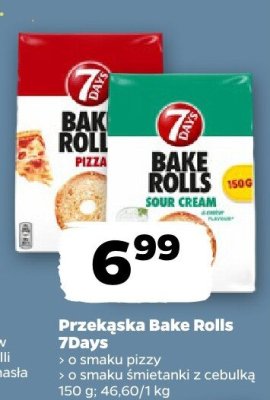 Przekąska Bake Rolls o smaku pizzy 7Days promocja w Netto