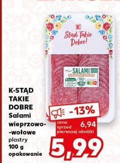 Salami wieprzowo-wołowe K-classic stąd takie dobre! promocja