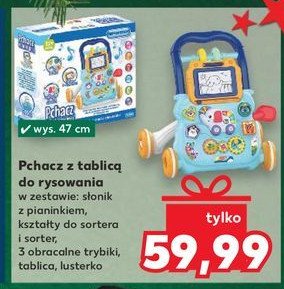 Pchacz z tablicą do rysowania 47 cm promocja w Kaufland