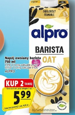 Napój owsiany barista 750ml Alpro promocja w Prim Market