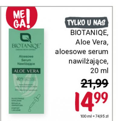 Serum nawilżające Biotaniqe aloe vera promocja