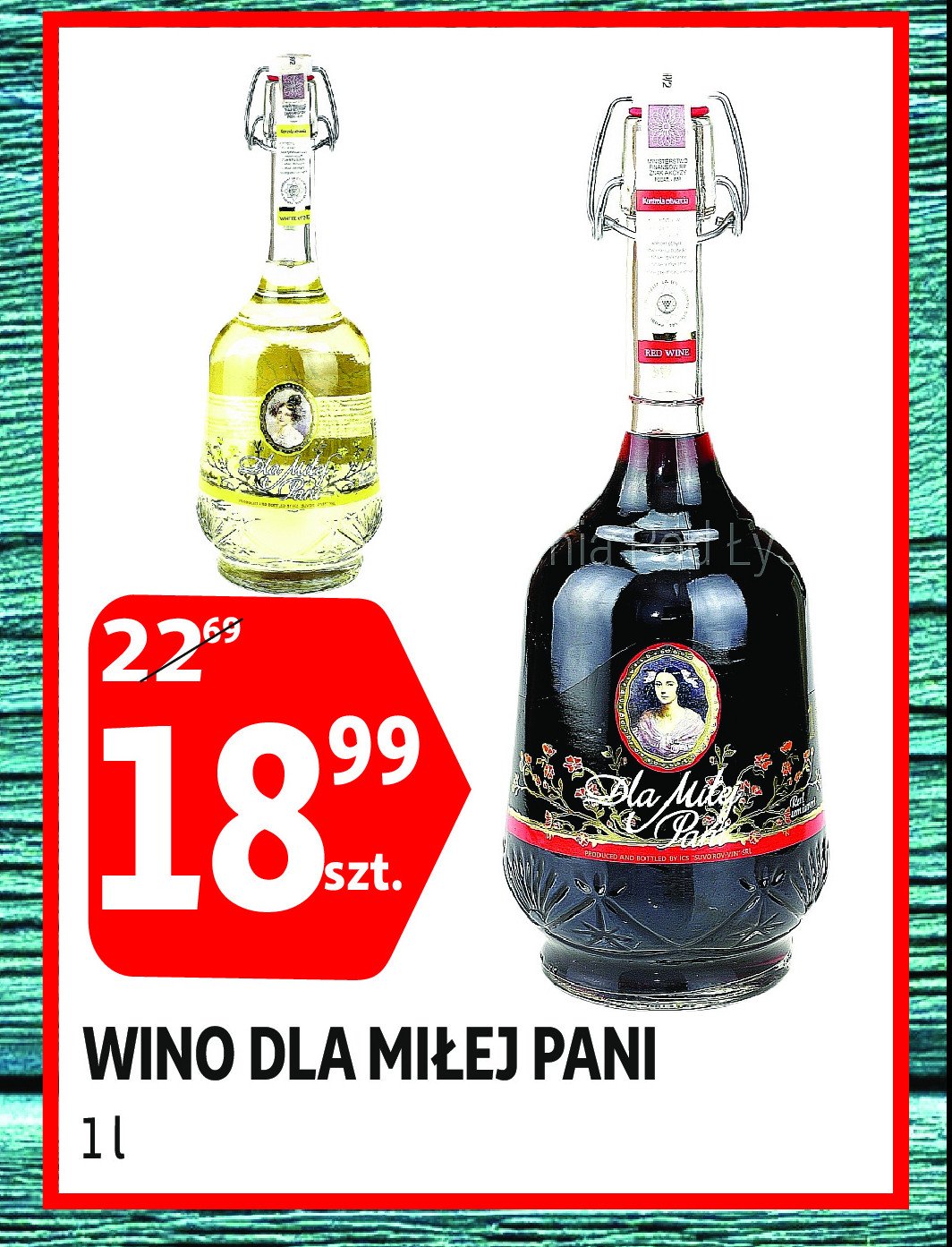 Wino białe półsłodkie DLA MIŁEJ PANI promocja