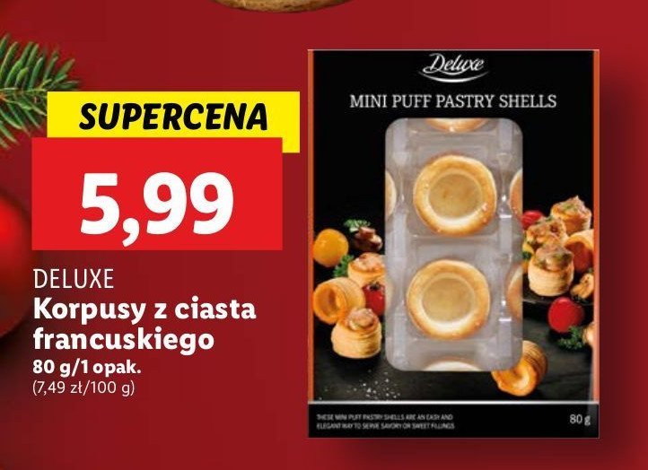 Korpusy z ciasta francuskiego Deluxe promocja