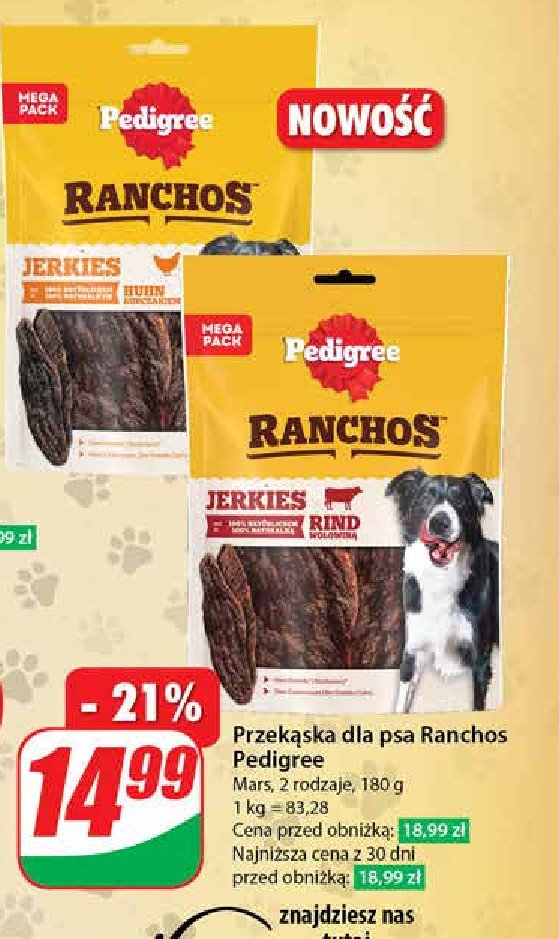 Jerkies z wołowiną Pedigree ranchos promocja w Dino