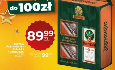 Likier zestaw Jägermeister Old 0,7 L + 2 kieliszki promocja w Duży Ben