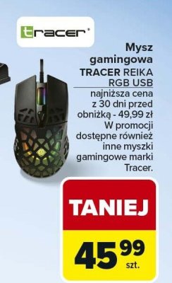 Mysz gamingowa TRACER REIKA RGB USB promocja w Carrefour