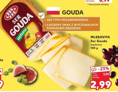 Ser MLEKOVITA Gouda wędzony promocja w Kaufland