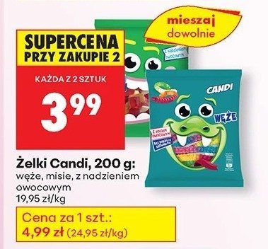 Żelki Candi z nadzieniem owocowym promocja w Biedronka