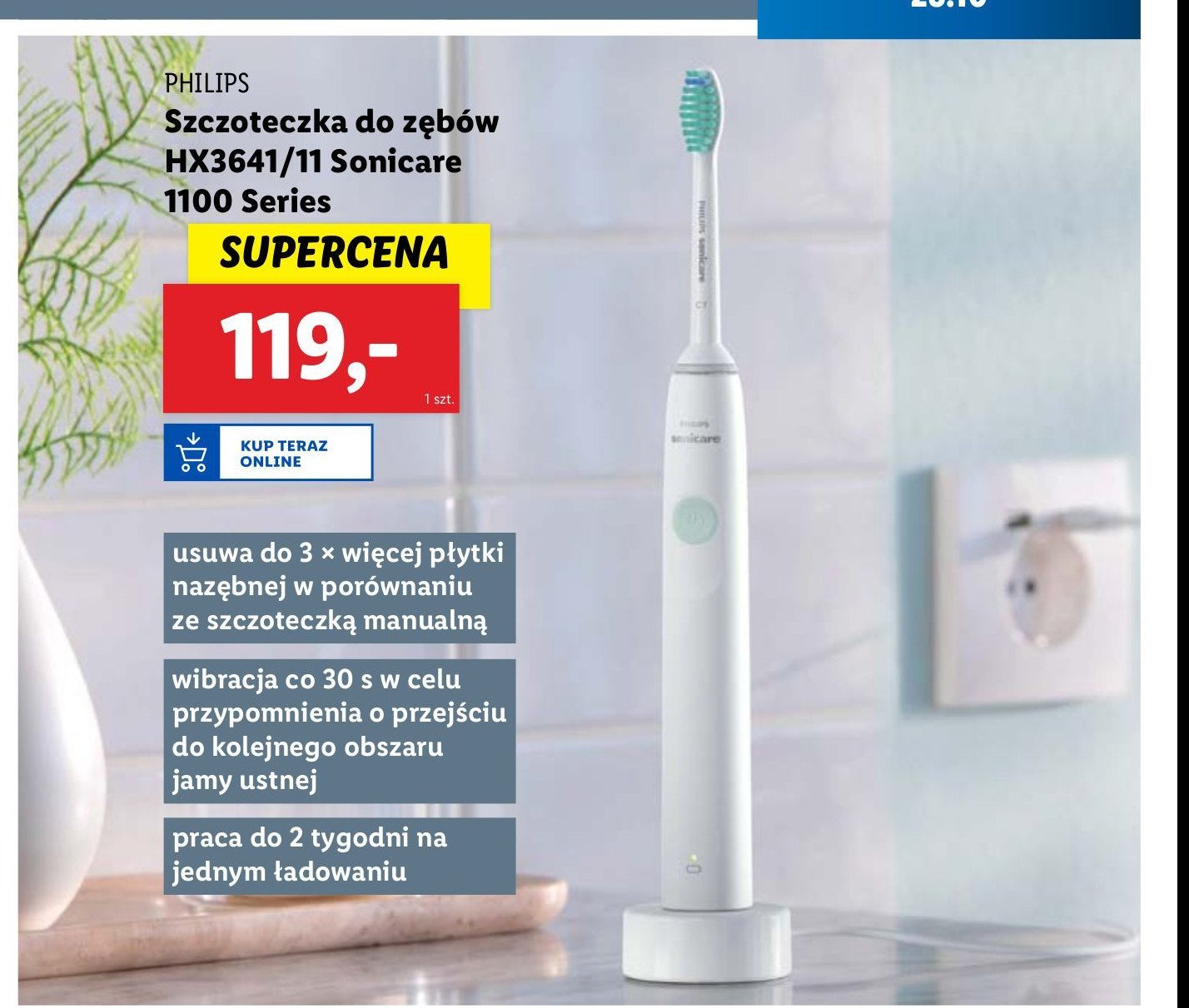 Szczoteczka soniczna hx3641/11 Philips sonicare promocja