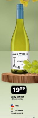 Wino białe Lazy Wheel Chardonnay promocja w Netto