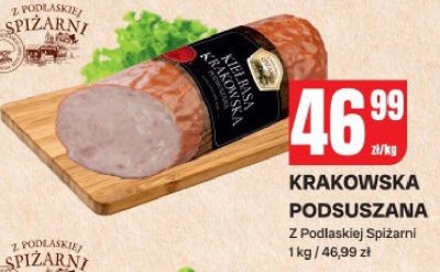 Kiełbasa krakowska podsuszana Z Podlaskiej Spiżarni promocja w Chorten