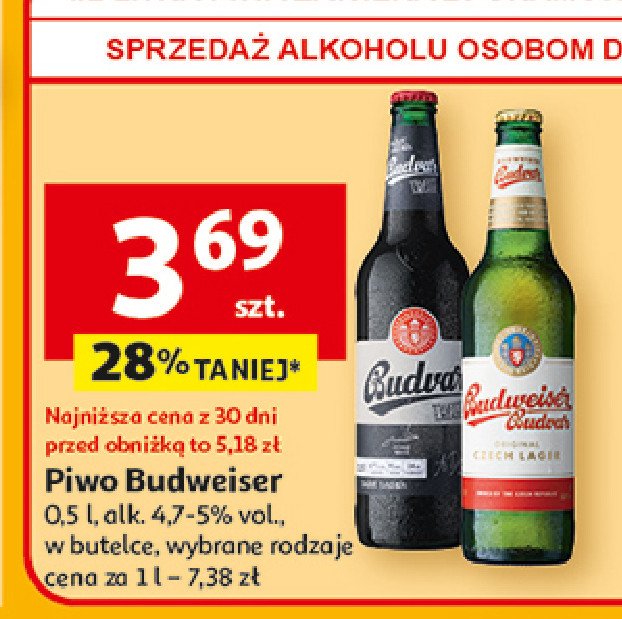 Piwo b: dark Budweiser budvar promocja