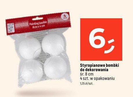 Bombki styropianowe 8 cm promocja w Dealz