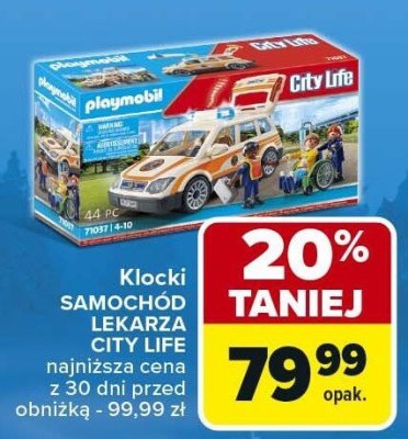 Klocki SAMOCHÓD LEKARZA CITY LIFE PLAYMOBIL promocja w Carrefour