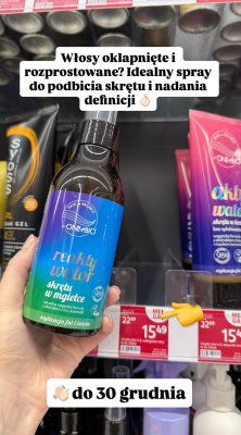 Spray do włosów Hair Balance reaktywator skrętu w mgiełce promocja w Rossmann