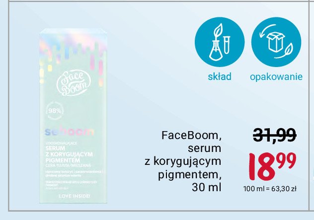Serum z korygującym pigmentem FACEBOOM SEBOOM promocja